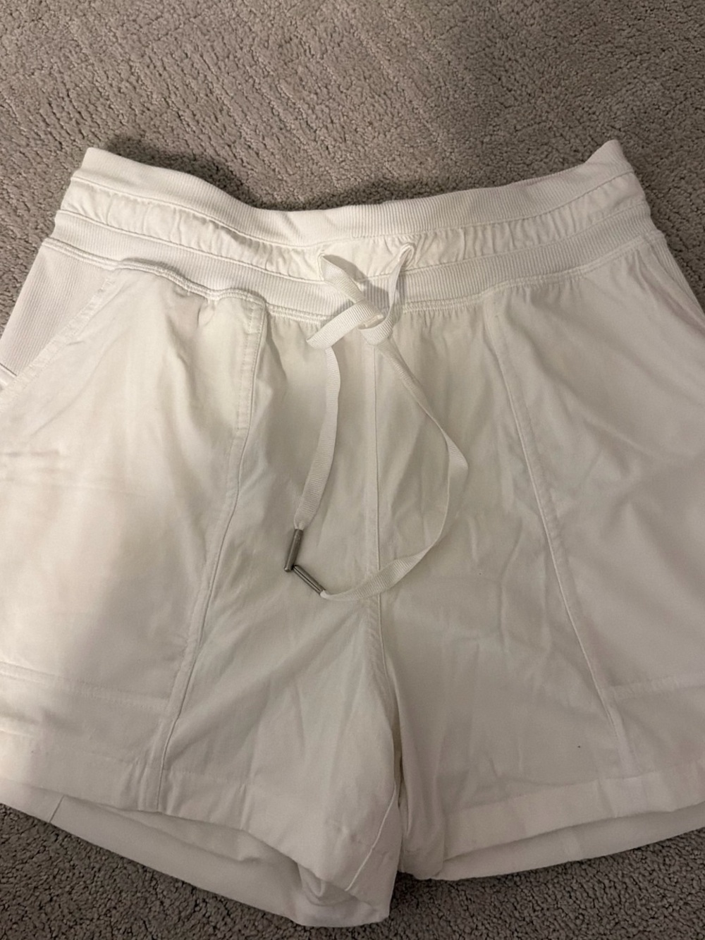 lululemon athletica White Drawstring Athletic Shorts